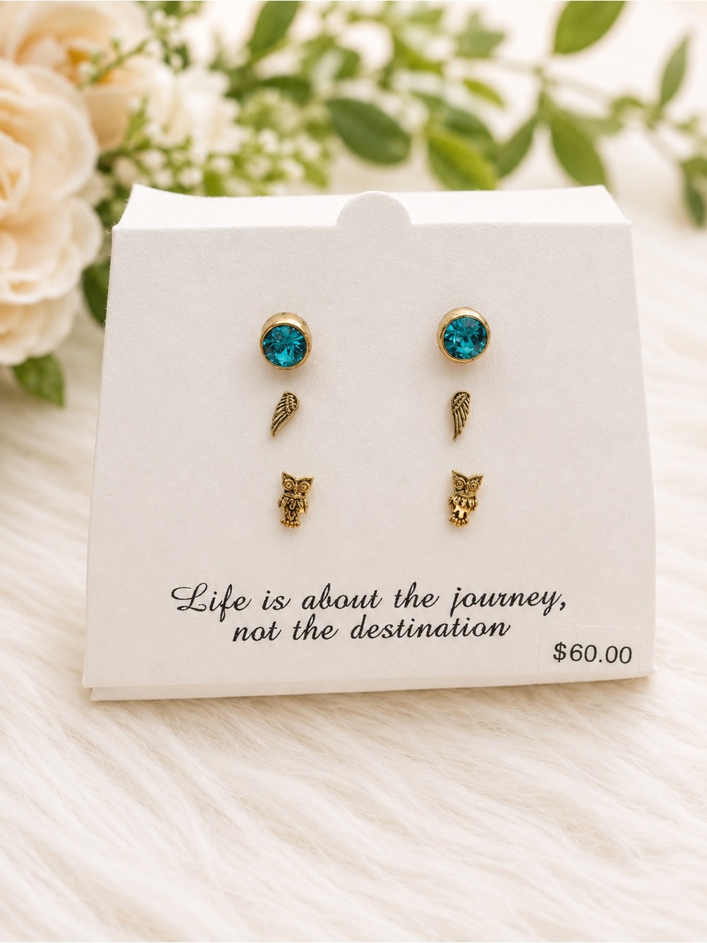 Charming Inspirations Swarovski Multi Earrings Set 14 k gold plated